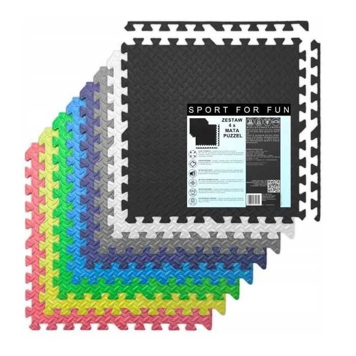 Mata do ćwiczeń pod sprzęt do siłowni domu 6szt puzzle ochronne 60x60