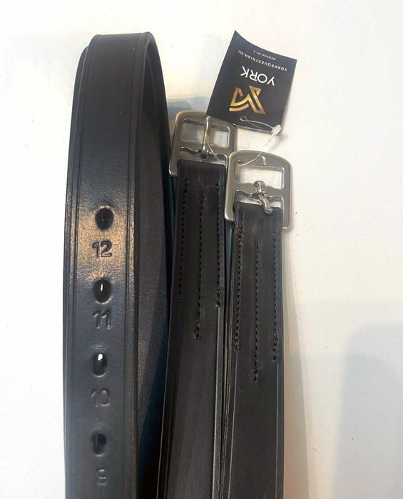 Nowe skórzane puśliska czarne 145 cm dobra cena SZYBKA WYSYŁKA!