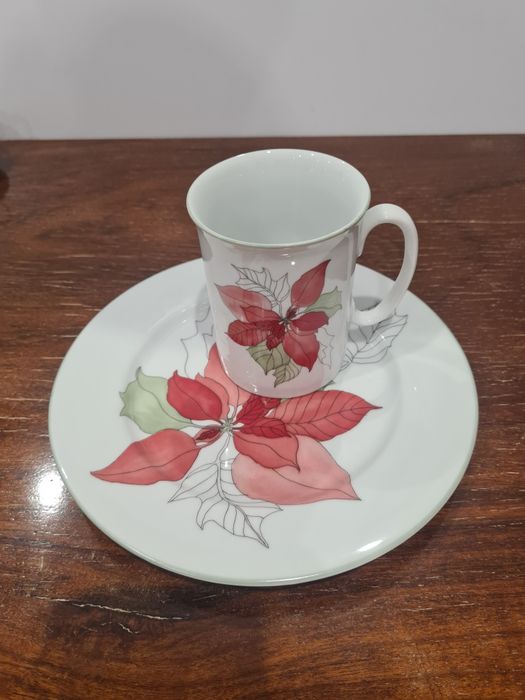 Spal prato e caneca Flor de Natal