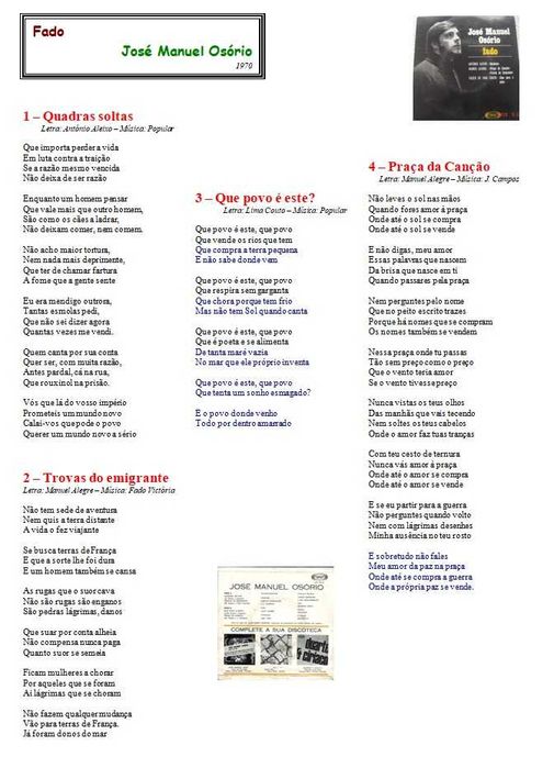 José Manuel Osório	- - - - -	Fado	- - - - -	EP
