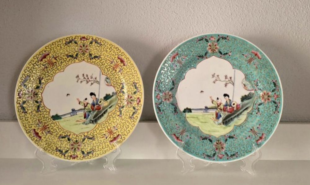 Prato em porcelana chinesa antiga.