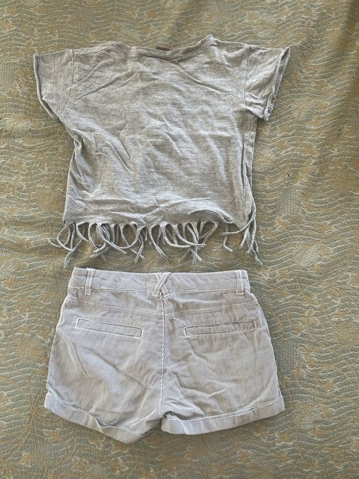 Шорти H&M, 6-8 років, 120/56. Футболка 128 см.