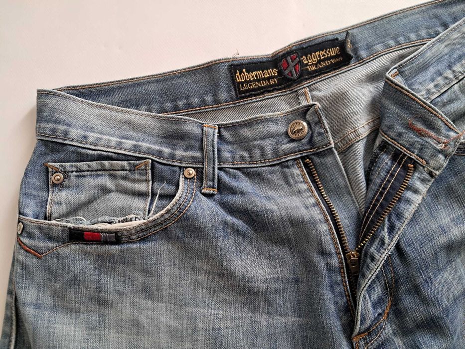 Мужские голубые джинсы Dobermans Aggressive L-XL