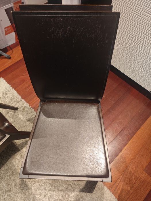 8 cadeiras madeira maciça cor wengue