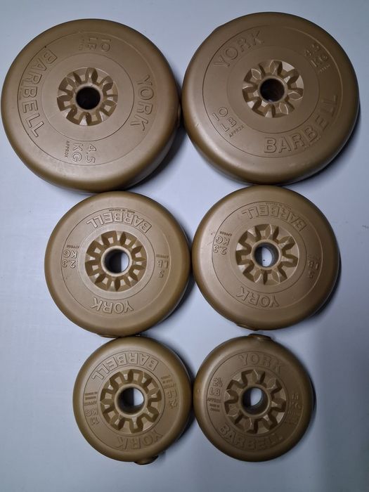 Pesos ginásio revestidos por plástico