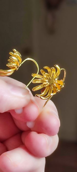 Kolczyki. "Chryzantemy"