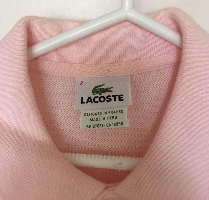 3 Polos Lacoste e Ralph Lauren original cor de rosa tamanho 2 e XL
