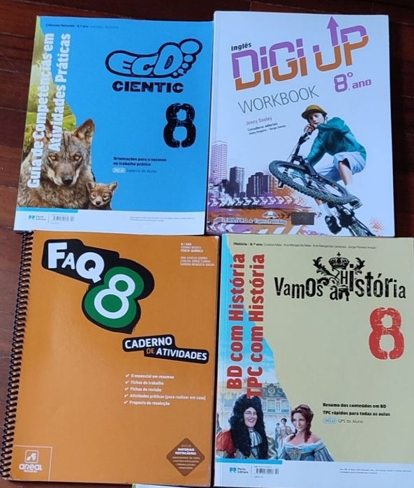 Manuais escolares para 8 ano