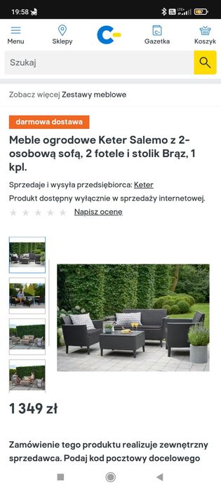 Zestaw ogrodowy wypoczynkowy