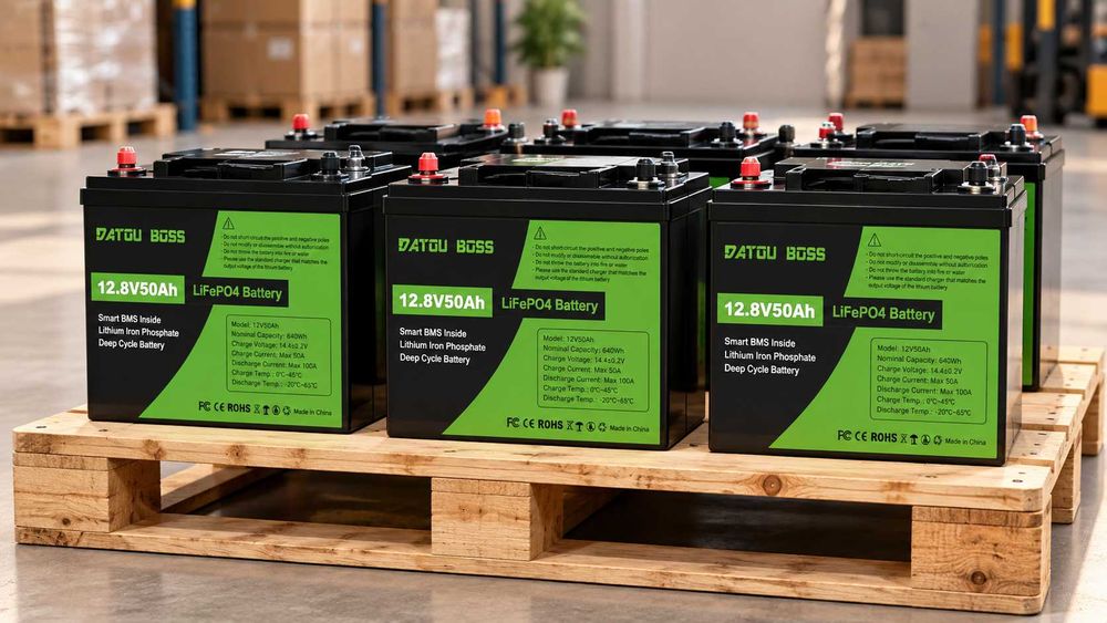 Аккумулятор Datouboss Литий-железо-фосфатная батарея LiFePO4 12V 50Ah (640Wh) - 2026 год - для инвертора, солнечных систем, ИБП. Самовывоз, самовивіз.