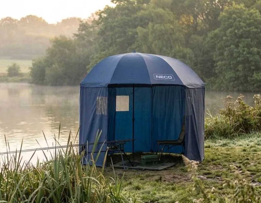 NOWY Duży Parasol Wędkarski Ogrodowy Plażowy Łamany 220cm Wodoodporny UV