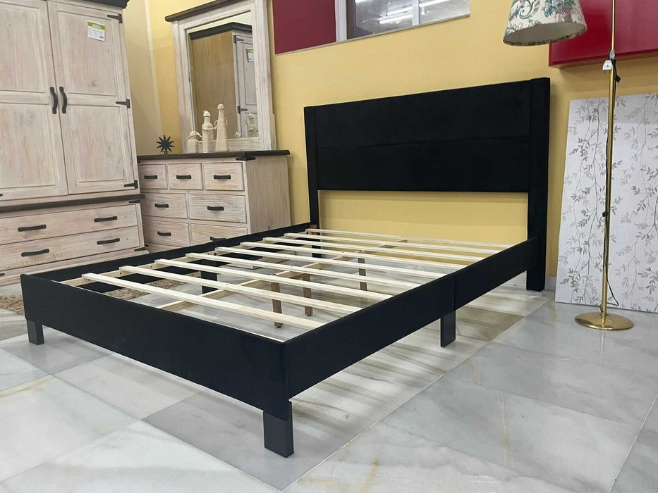 Cama casal 150cm + Cabeceiro + Somier - Levamos a sua casa Envio rapido