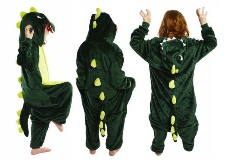 Strój piżama Dinozaur Smok kigurumi przebranie na bal r. 116/122