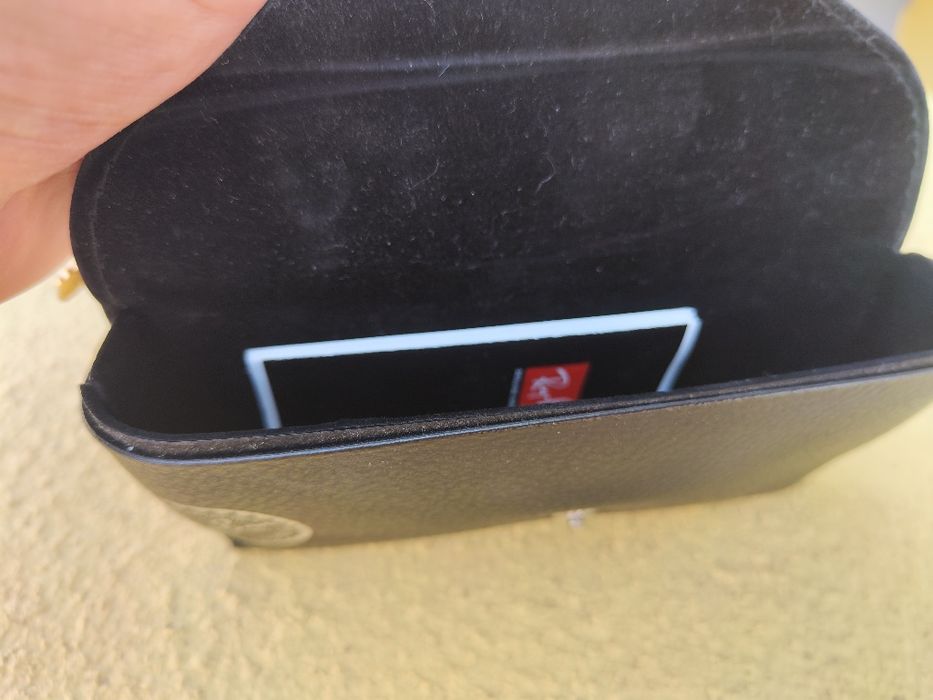 Bolsa de óculos original Ray ban em pele