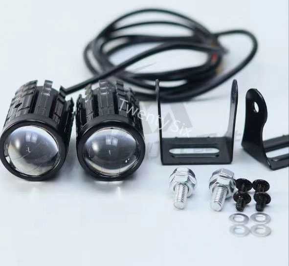 Комплект LED фар для мотоцикла  Фары дополнительного света на мотоцикл