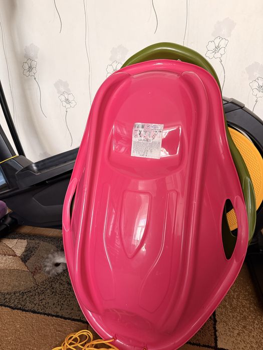 санчата-льодянки пластикові з ручками (Рожеві та Хакі)