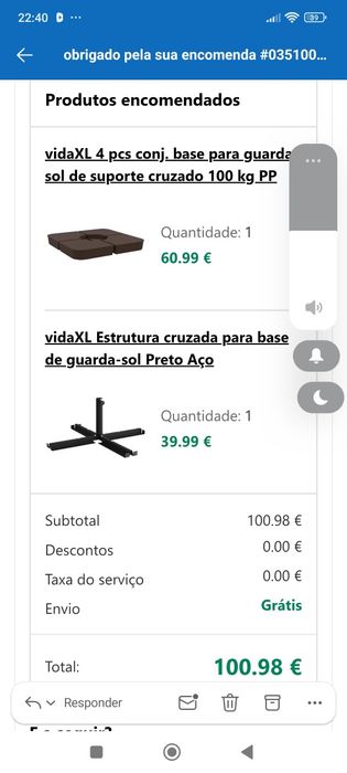 Base para guarda sol