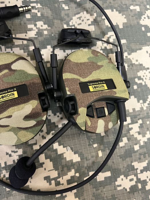 Військові навушники Sordin® + мікрофон кабель для рації + кріплення‼️