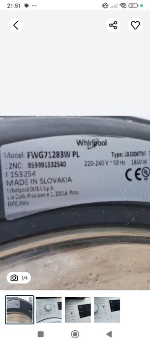 SILNIK NAPĘDOWY WELLING YXT220-2D(L) Whirlpool Indesit Ariston