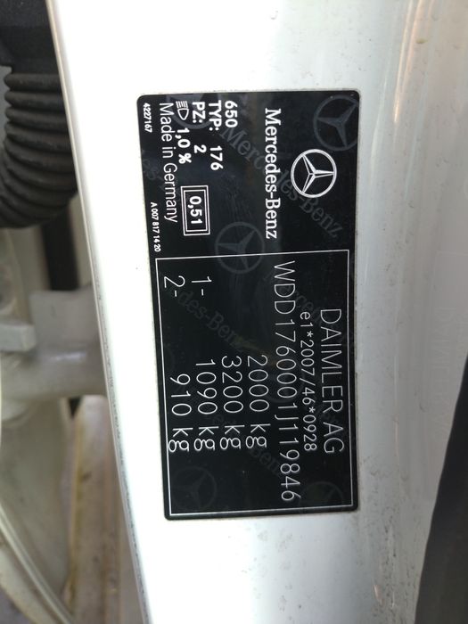 Canhão de ignição Mercedes-Benz Classe-A (W176). OM651.901