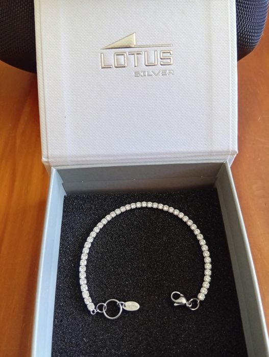 Pulseira c/brilhantes Lotus Silver