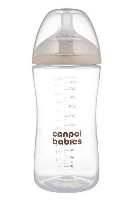 Canpol babies Butelka Natural Shape ze smoczkiem dwustrefowym 330 ml. 35/402