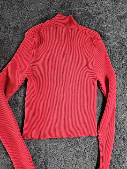 Dilvin knit sweter sweterek golf basic bluzka bluzeczka czerwień