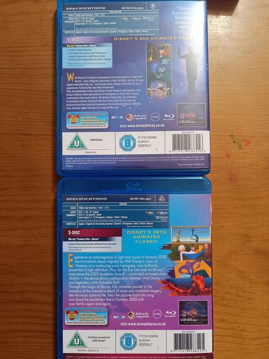 Pack "Fantasia" da Disney em Blu Ray - 2 Filmes (portes grátis)
