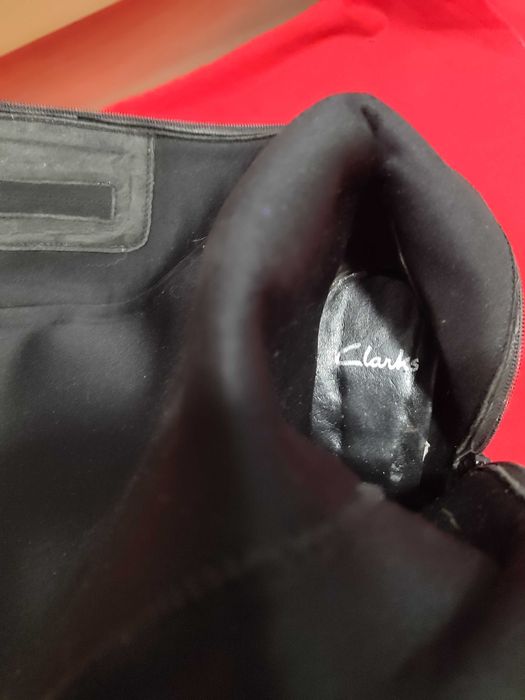 Сапоги женские “Clarks”Англия кожа р.41 б у демисезонные