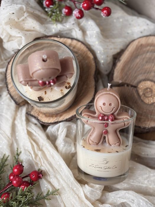 Świąteczna Świeca Sojowa Pan Ciastek 150g