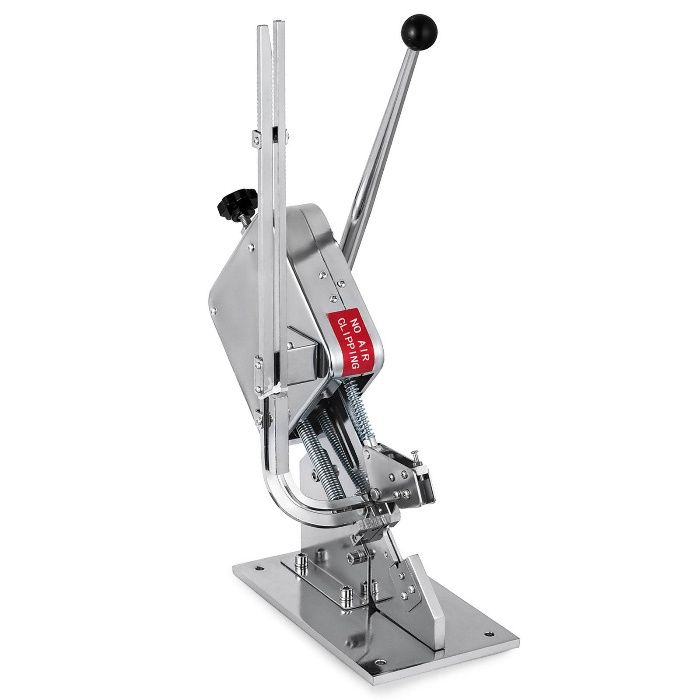 Máquina de atar enchidos com clip de aluminio