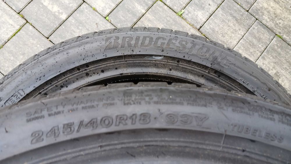 245/40r18  BRIDGESTONE Turanza T005  , 2 OPONY    j.NOWE ,     + 7mm ,   2021r