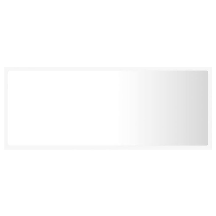 Vidaxl Lustro Łazienkowe Z Led, Białe, 100X8,5X37 Cm, Płyta Wiórowa