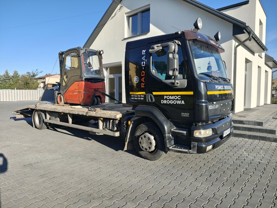 Pomoc drogowa . Transport maszyn  6t. Usługi minikoparkaą