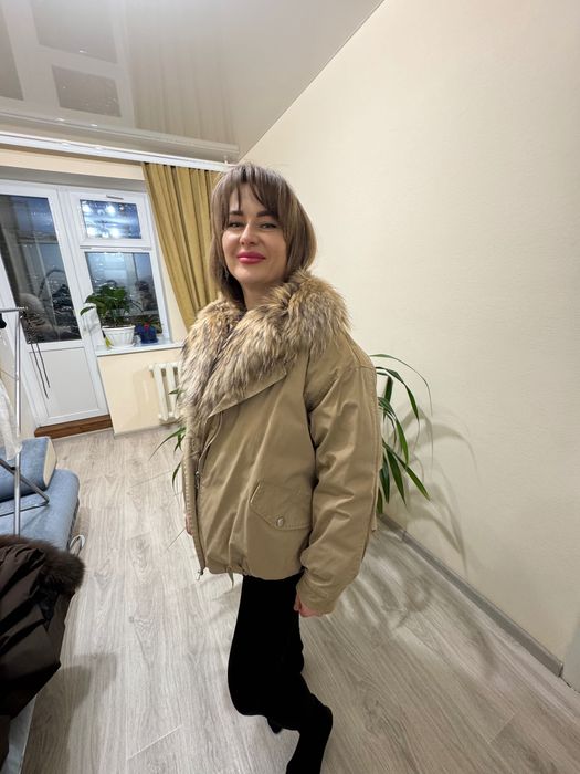 Куртка зимняя, с натуральным мехом