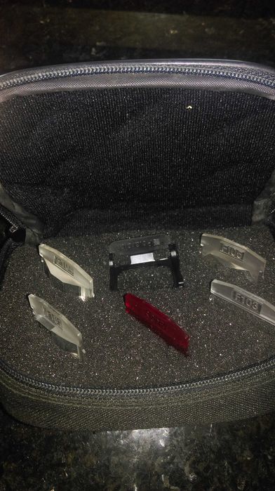 Conjunto filtros Polaroid com suporte e bolsa