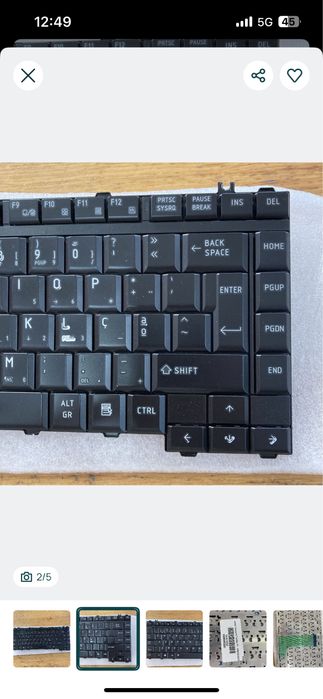 Teclado portátil Toshiba PT