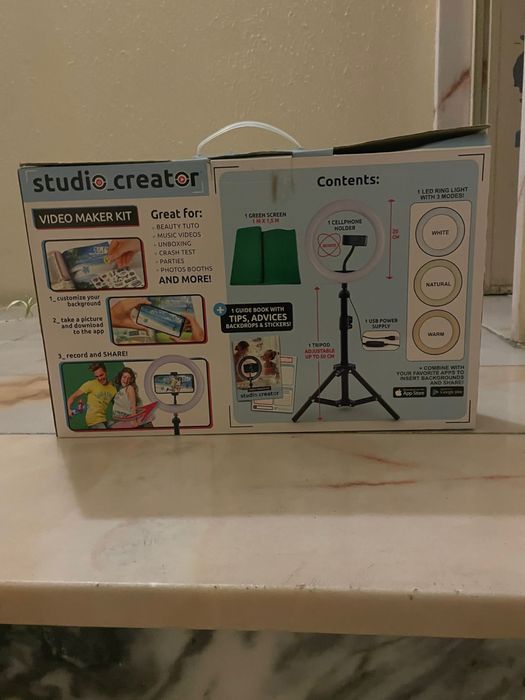 Ring light  com muitos acessorios