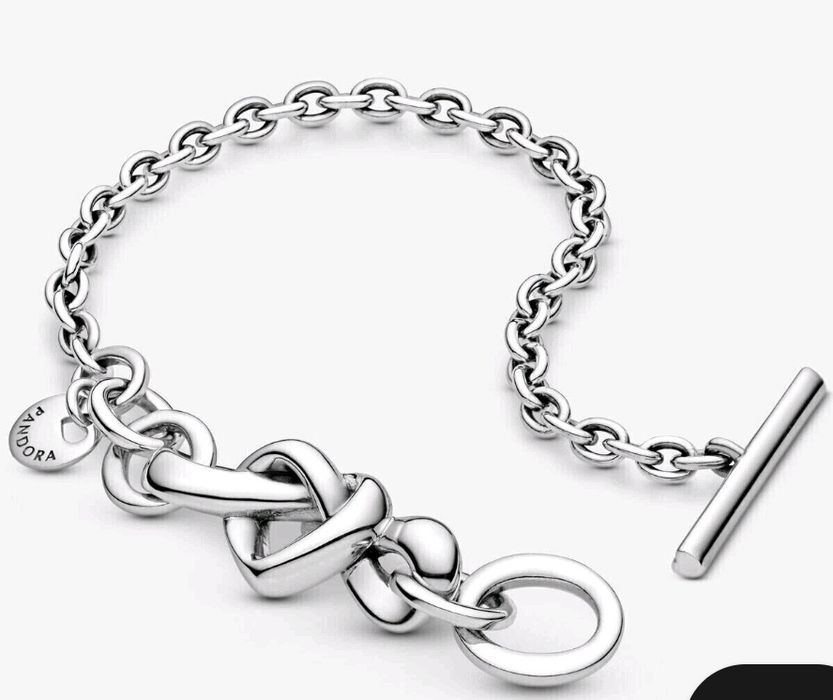 Pulseira Pandora Knotted Heart T-Bar 19 cm