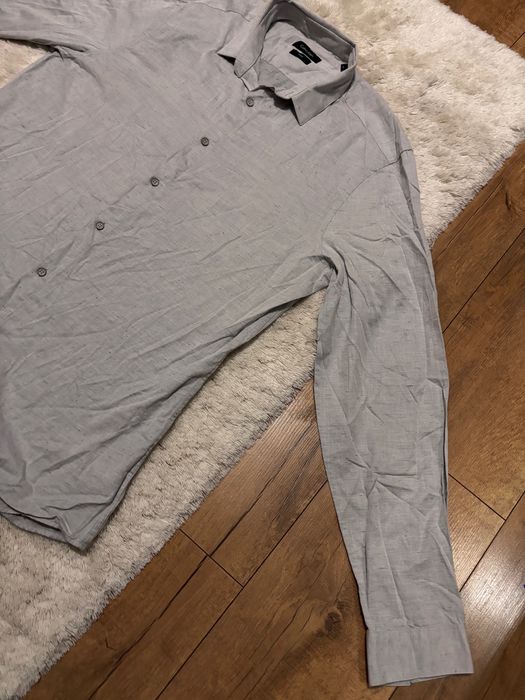 Szara koszula Calvin Klein Fitted