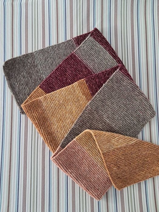 Długi szal handmade ręcznie robiony Wełna / Wool