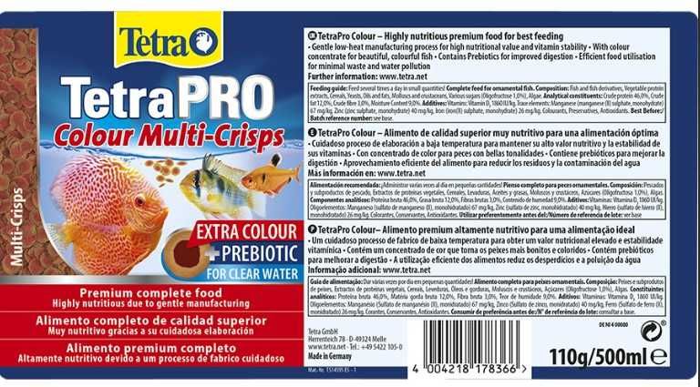 Comida peixes Tetra Pro Color agua doce