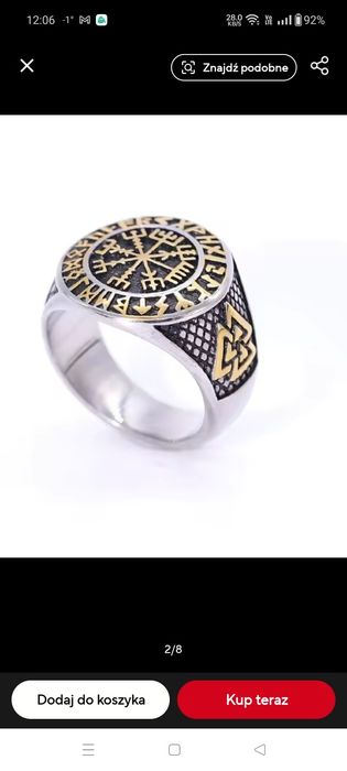 Sygnet męski wikingowie celtycki nowość 2025