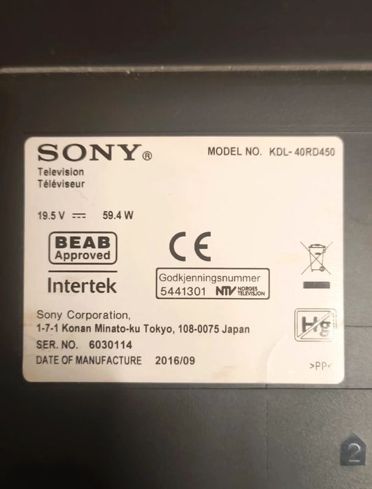 Sony Bravia 40” Full HD KDL-40RD450 – stan nieznany – spakowany