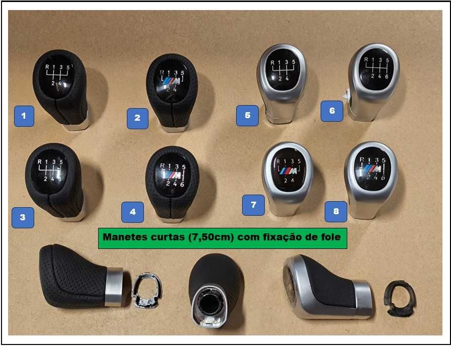 Manete moca seletor de caixa com fole BMW F30 F31 E81 E82 E87 E88...