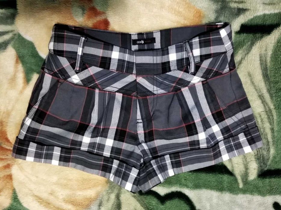 Серые клетчатые шорты женские шорты пляжные XXS