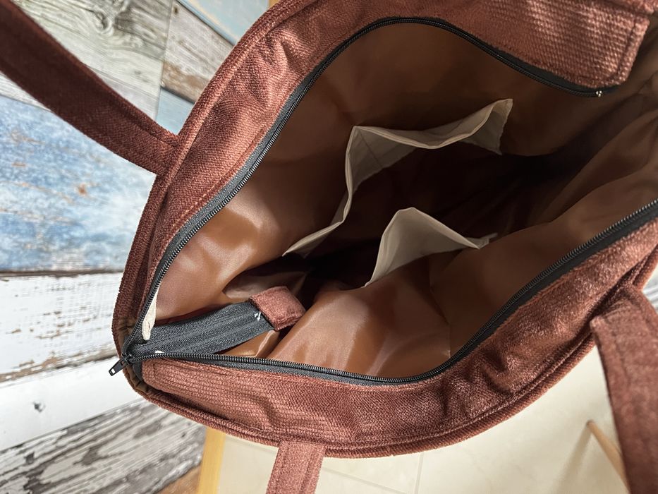 Torba shopper welurowa