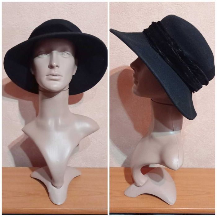 Женская шляпа с небольшими полями, 100% шерсть,  С&А (Голландия).