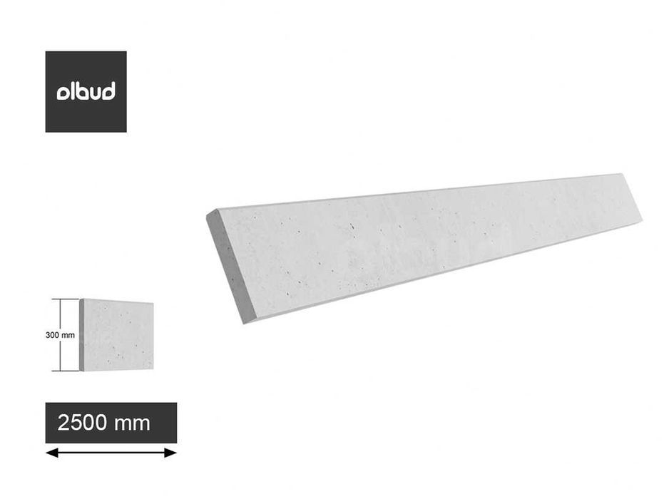 Podmurówka betonowa pod ogrodzenie gładka- 250x30 cm Gdynia