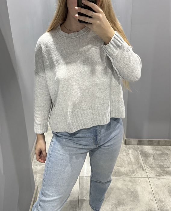 Szary sweter S sinsay jak nowy